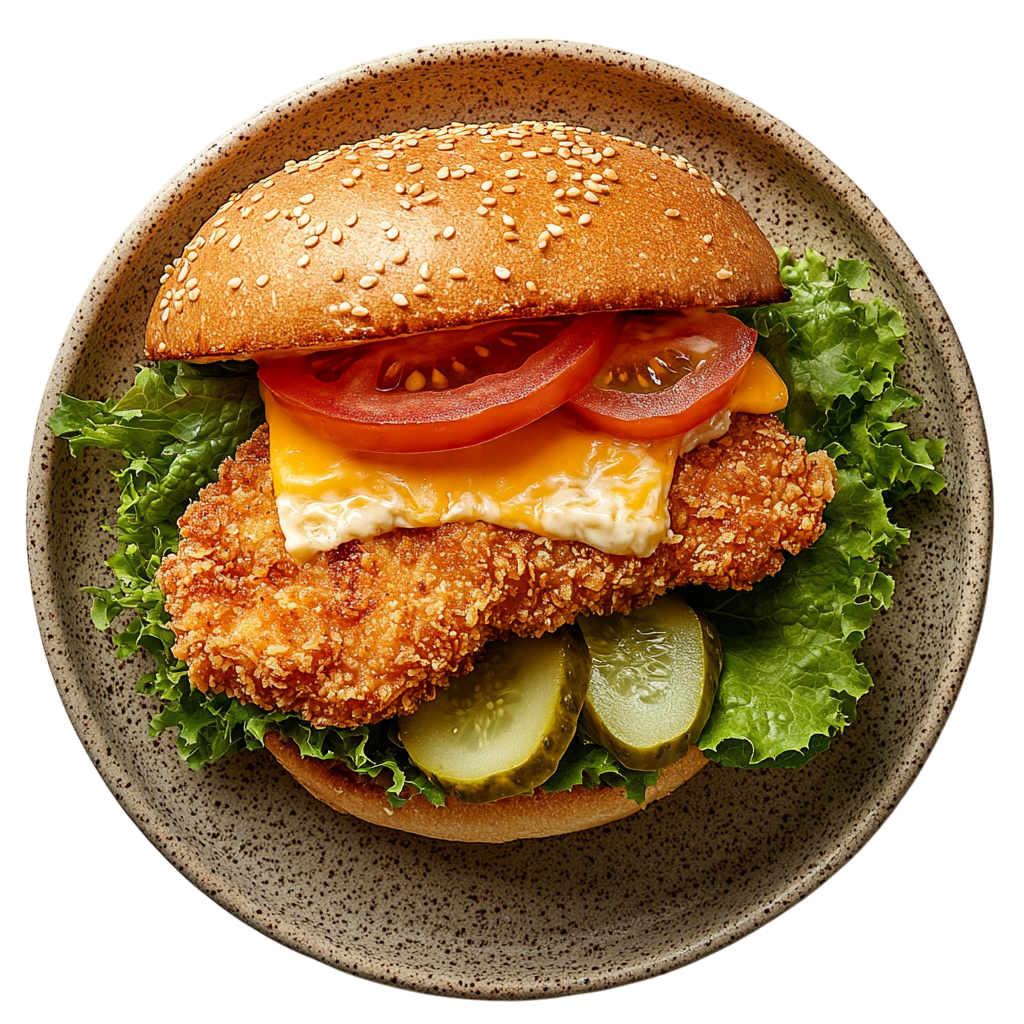 Burger de poulet croustillant maison