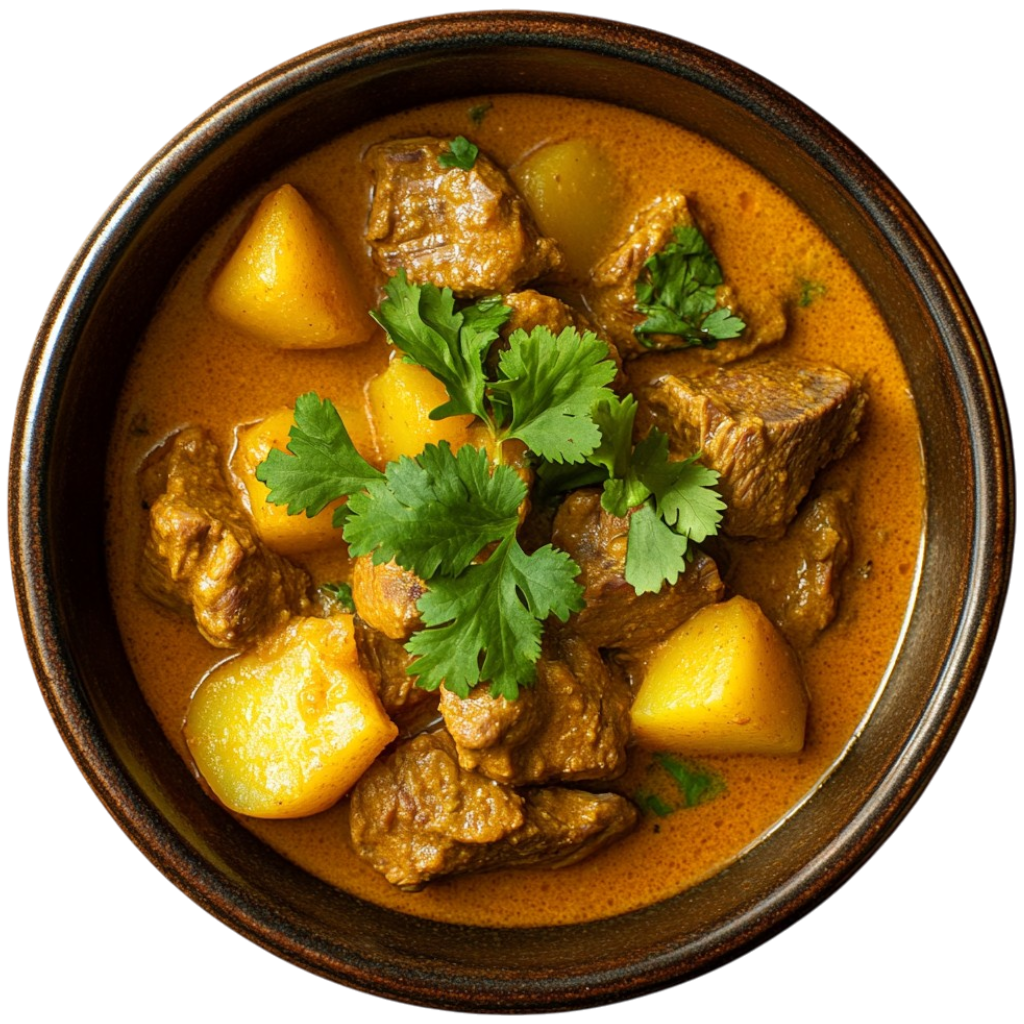 Cari d'agneau aux pommes de terre fondantes