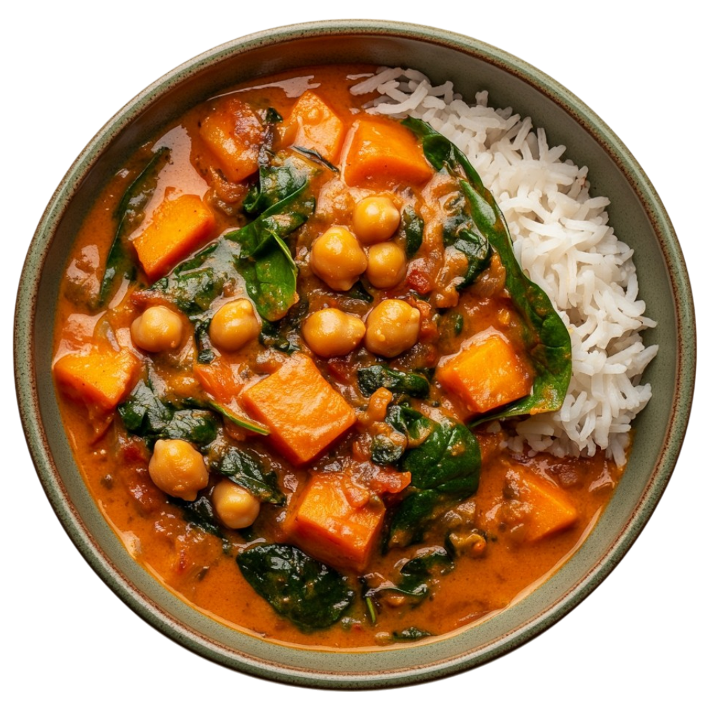 Curry de pois chiches aux patates douces