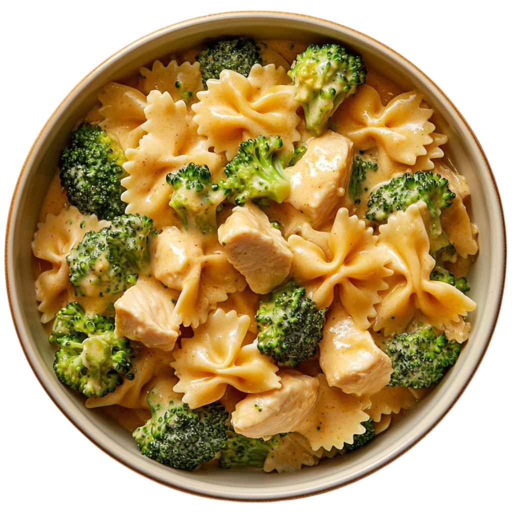 Farfalles crémeuses au poulet et brocoli
