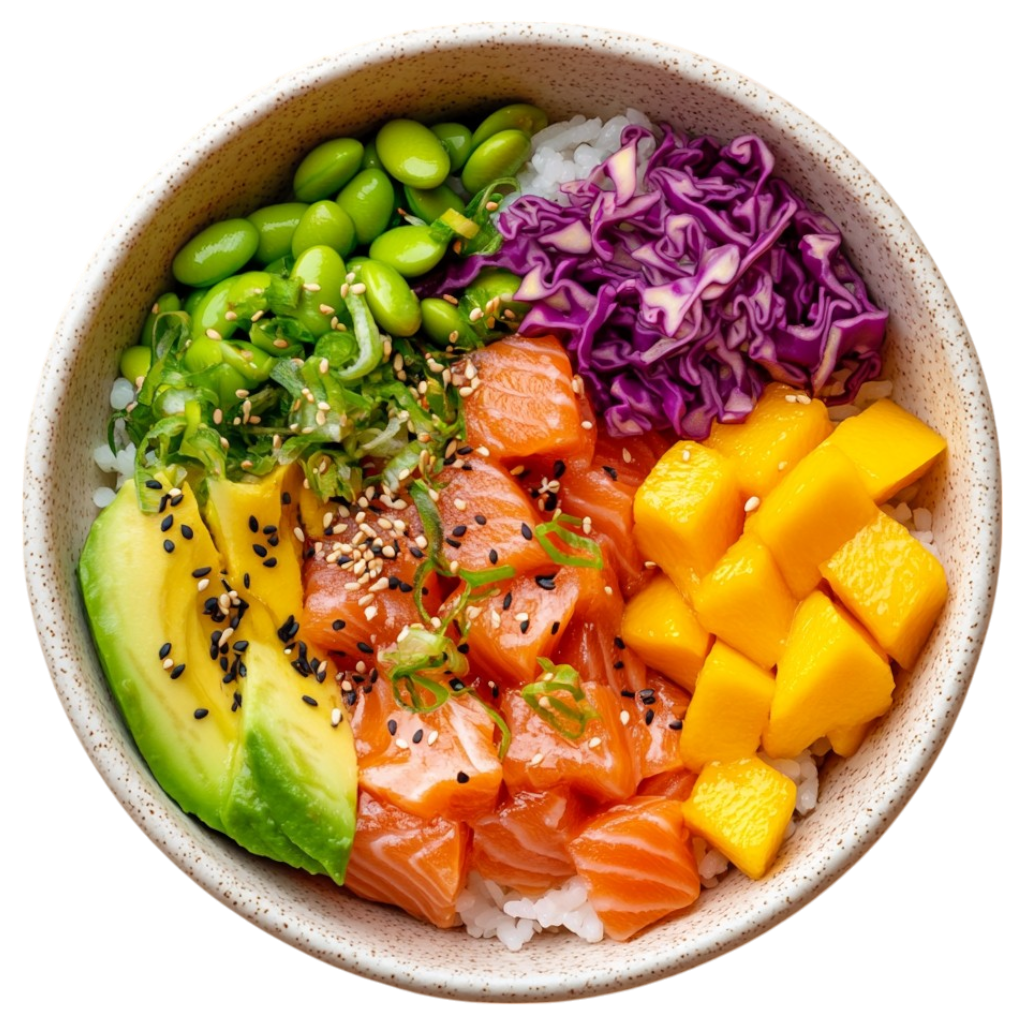 Poke bowl saumon et mangue