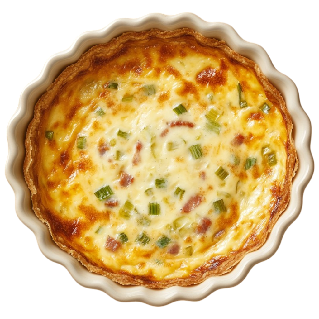 Quiche aux poireaux et lardons
