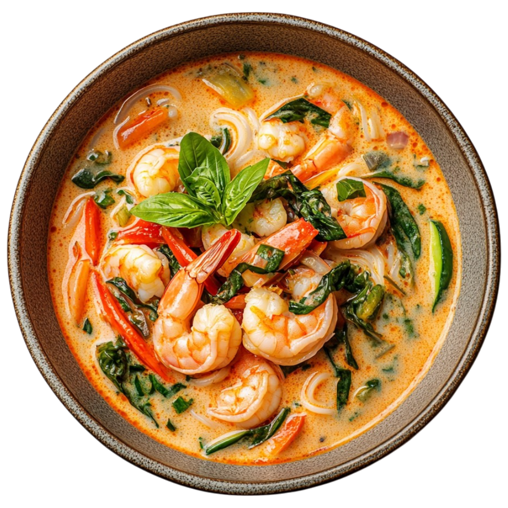 Soupe Thaï aux crevettes et lait de coco