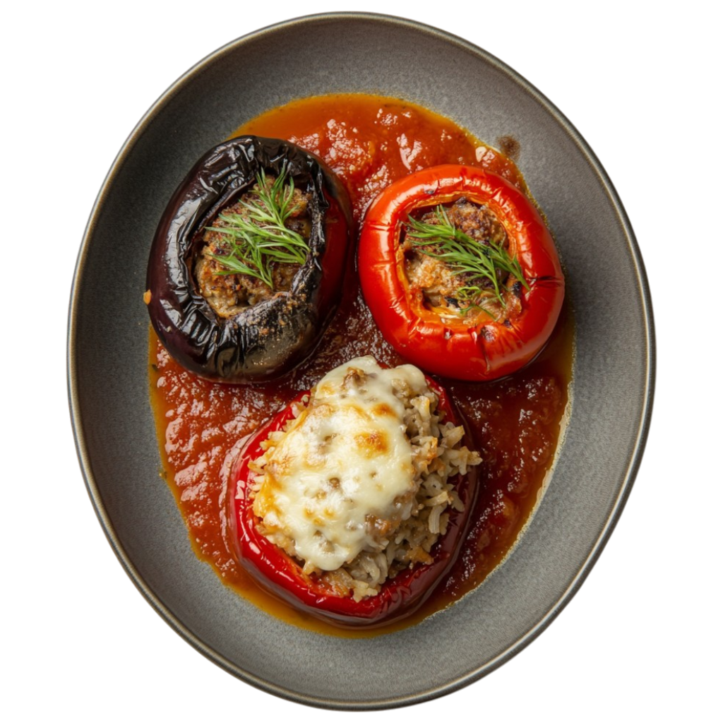 Trio de légumes farcis à la méditerranéenne