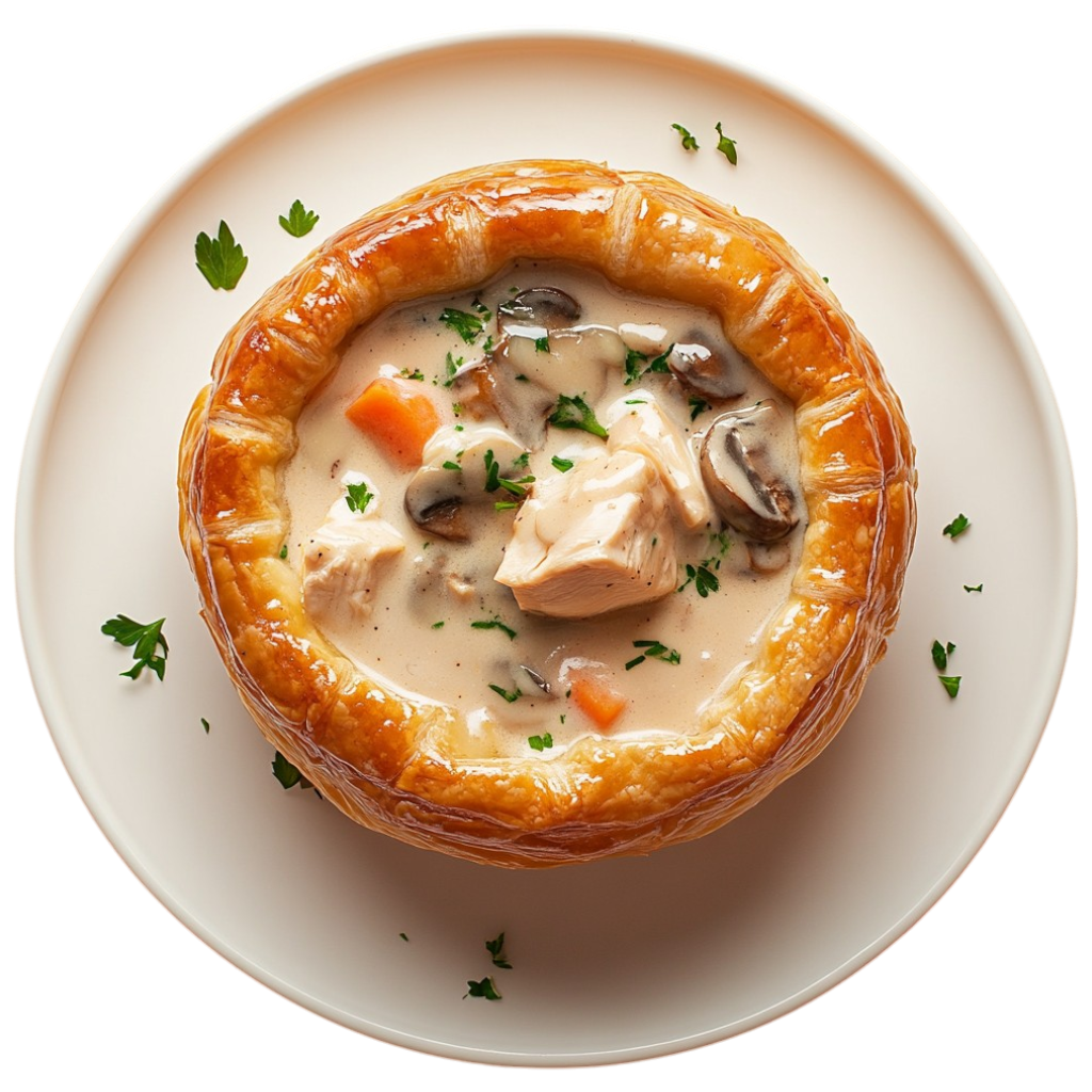 Vol-au-vent à la volaille et aux champignons